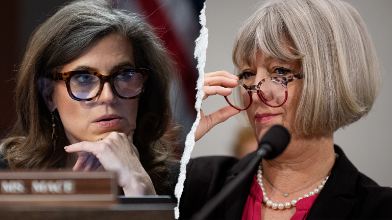 Anthea Hartig answers questions from Rep. Nancy Mace during a House hearing